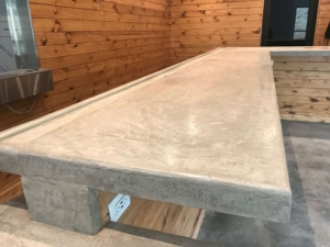Concrete countertop install